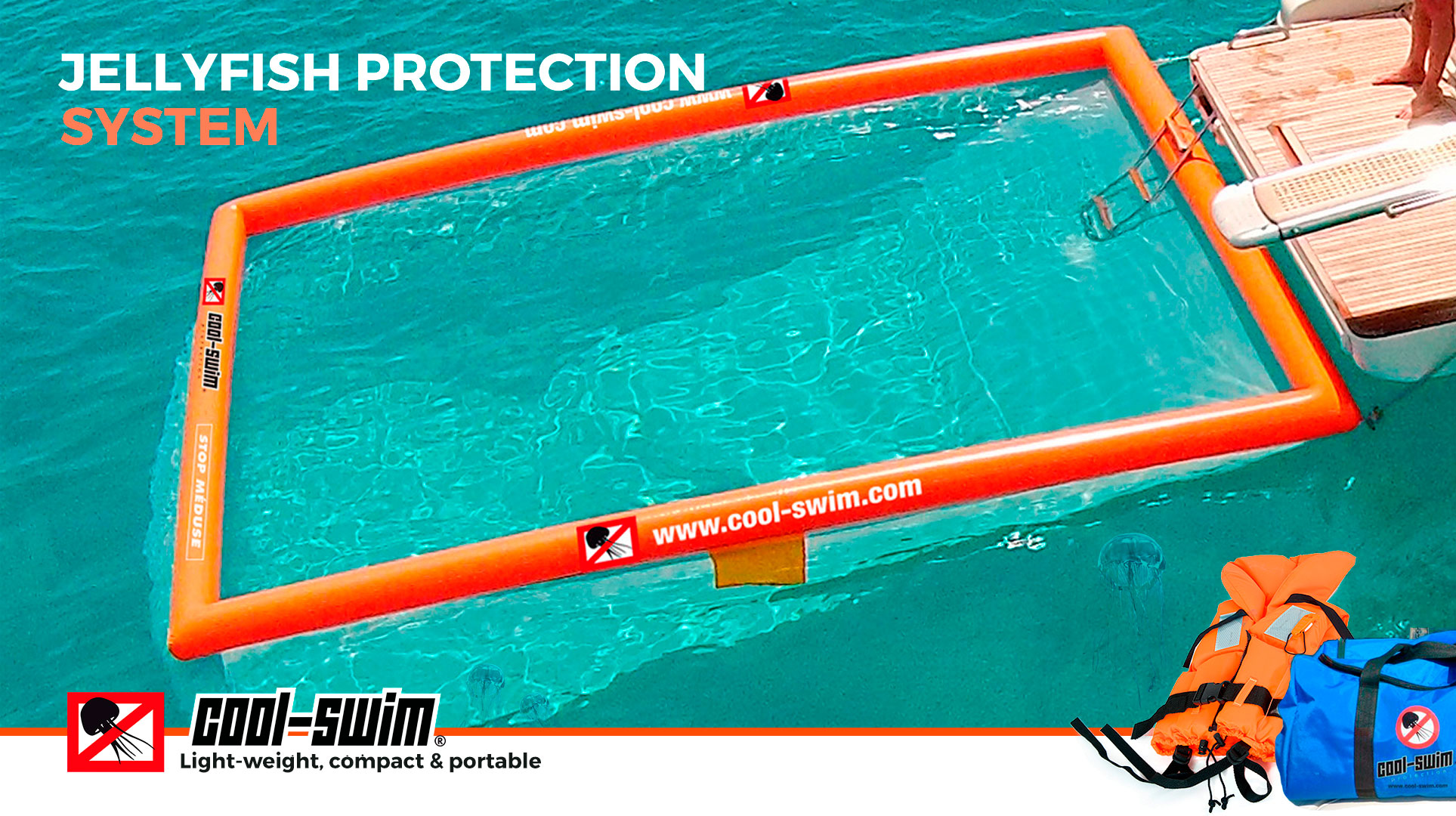 JELLYFISH PROTECTION SYSTEM NEW GENERATION - Cool Swim - système de  protection anti-méduse portable